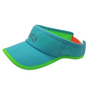 Sprints Get So Pitted Reflective Visor Unisex Light Blue Lime Green Neon Orange.